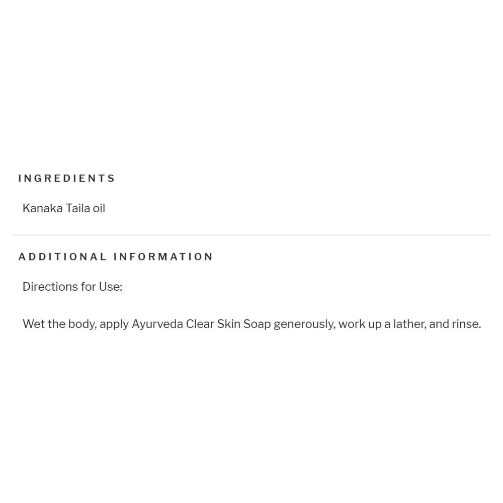 Ayurveda Clear Skin Soap – 125g - immagine 2