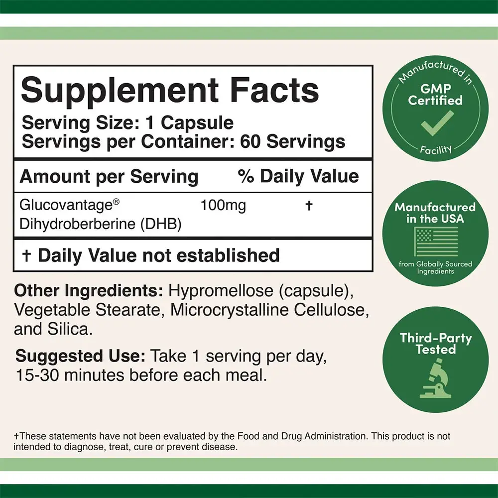 Double Wood Supplements Dihydroberberine (60 Capsule) - immagine 2