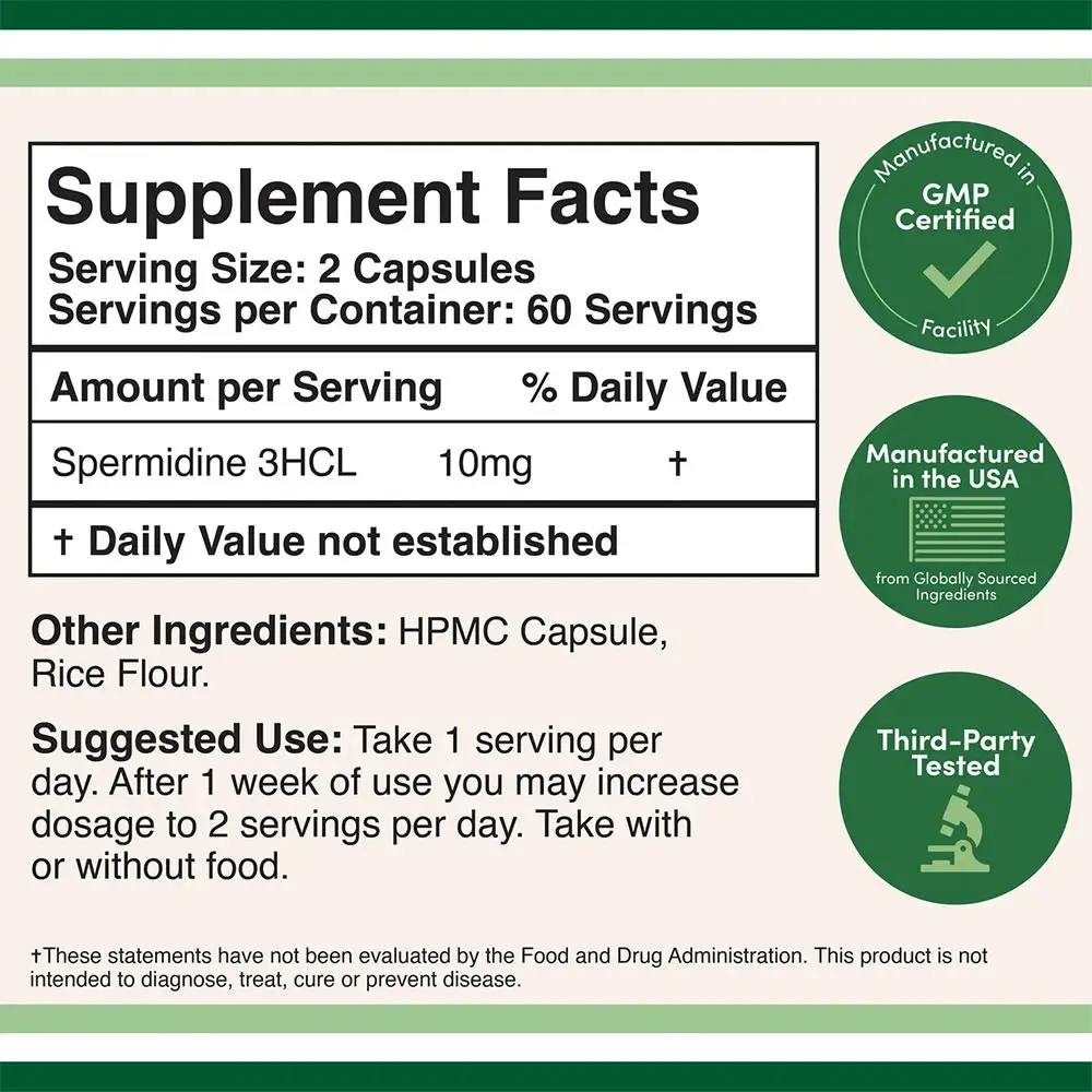 Double Wood Supplements Spermidine (120 Capsule) - immagine 2