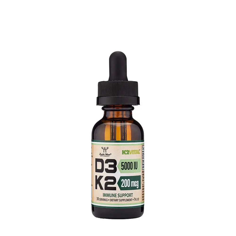 Double Wood Supplements Vitamin D3 + K2 Liquid (30 ml) - Nuvalia