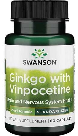 Ginkgo with Vinpocetine Standardized - 60 caps - Nuvalia