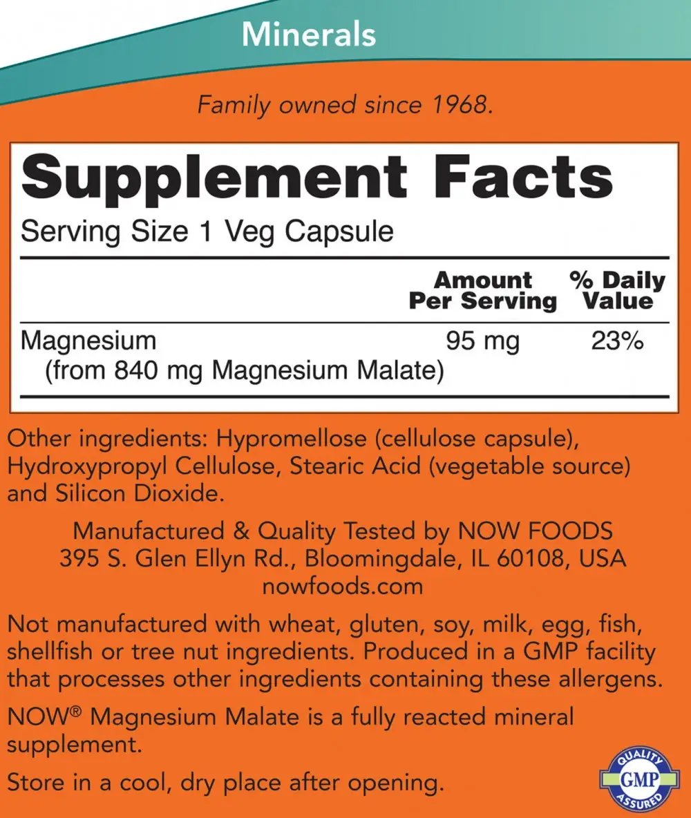 Magnesium Malate Caps – 180 vcaps - immagine 2