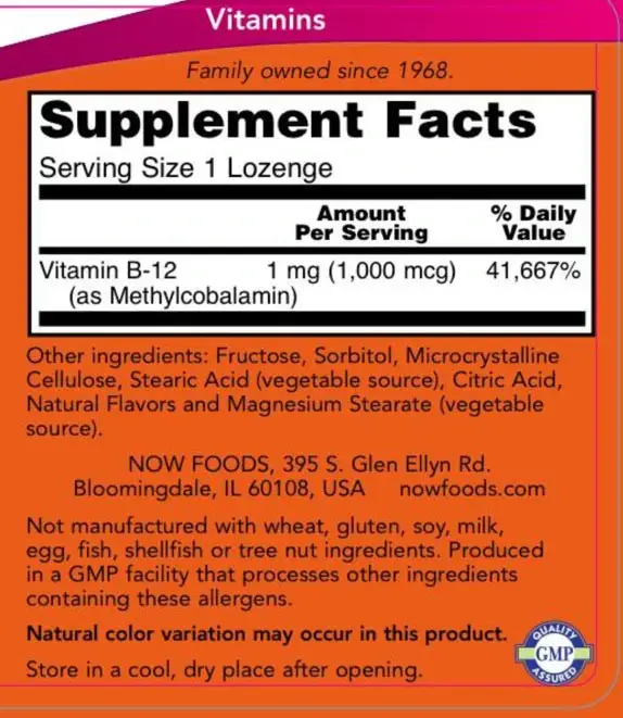 1000mcg - 100 lozenges - Nuvalia
