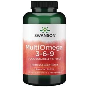 MultiOmega 3-6-9 - Oli di lino, borragine e pesce - 120 capsule molli - Nuvalia
