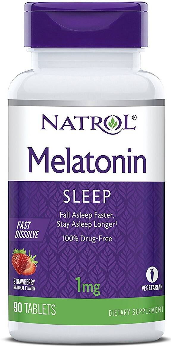 Natrol - Melatonin Fast Dissolve, 1mg - 90 tabs - immagine 3
