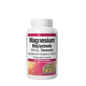 Natural Factors Magnesio bisglicinato puro 200 mg (250 capsule) - Nuvalia