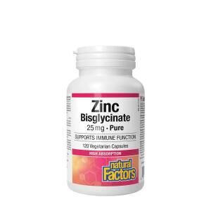 Natural Factors Zinc Bisglycinate 25 mg  (120 Capsules) - Nuvalia