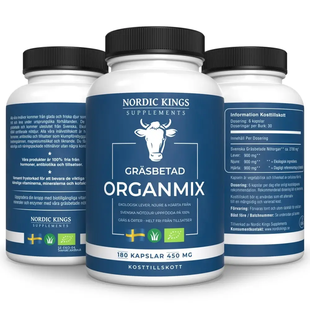 Nordic Kings 100% Miscela di organi biologici da animali allevati al pascolo – 180 capsule - Nuvalia