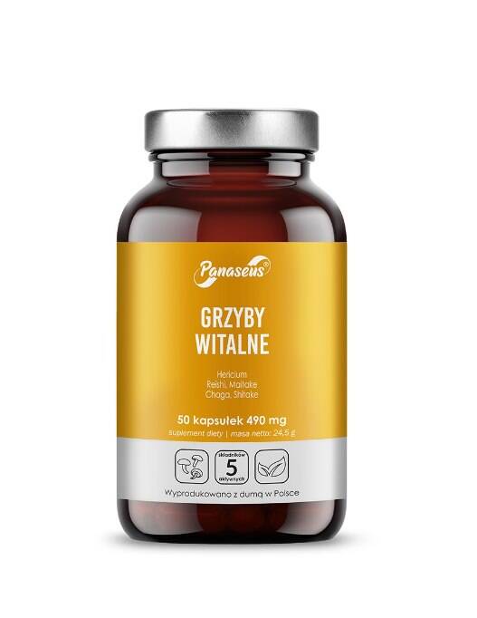 PANASEUS Vital mushrooms (50 kaps.) - Nuvalia