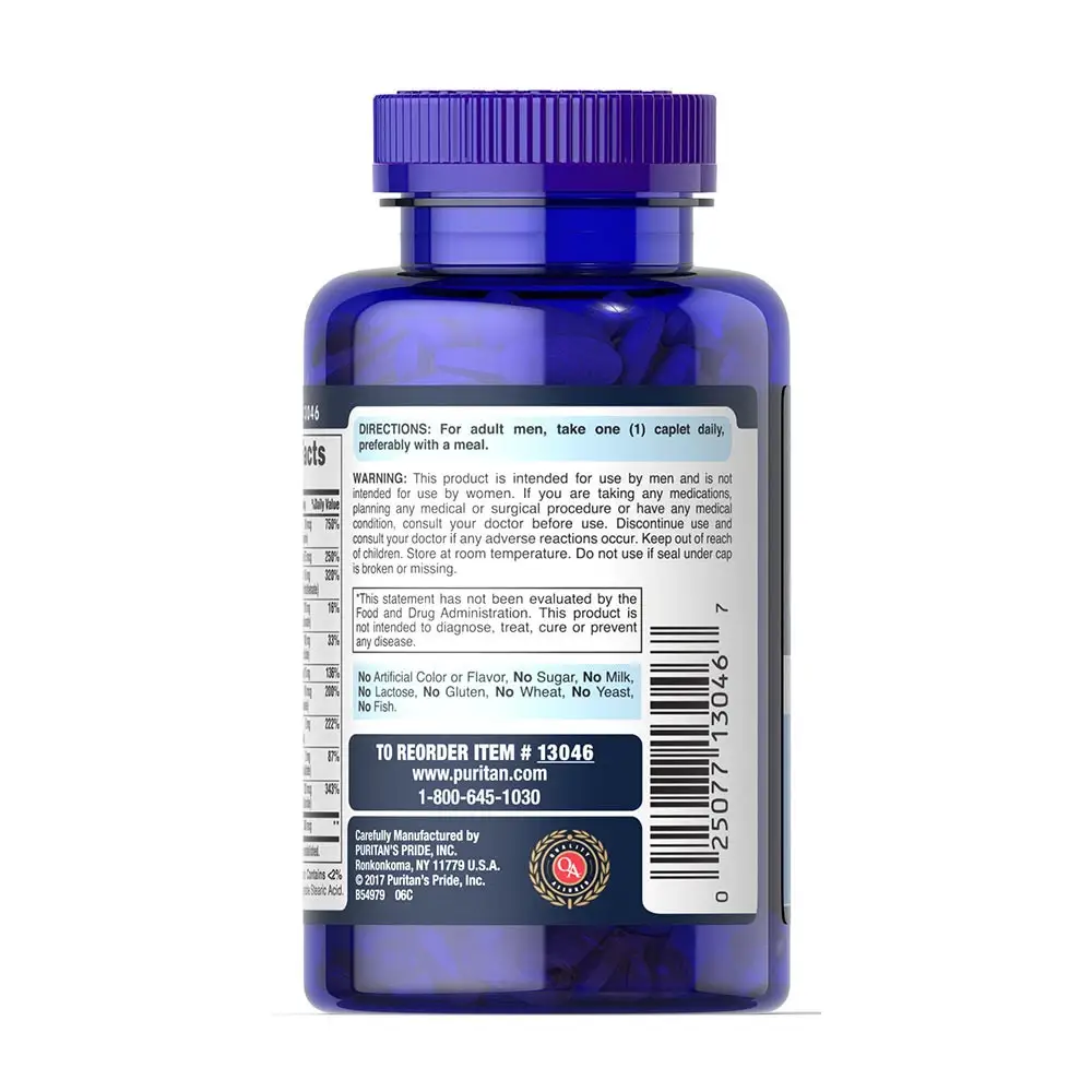 Puritan's Pride One Daily Men's Multivitamin (100 Caplet) - immagine 5