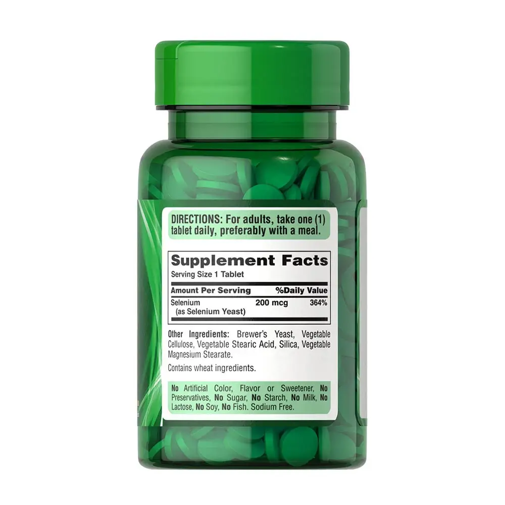 Puritan's Pride Selenium 200 mcg (100 Compresse) - immagine 4
