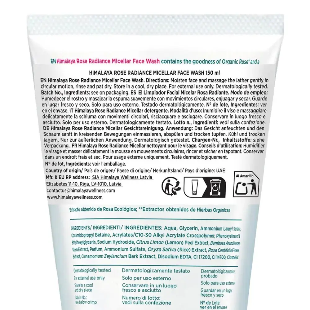 Rose Radiance Micellar Face Wash – 150 ml - immagine 2