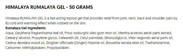 Rumalaya Gel – 50g - immagine 2