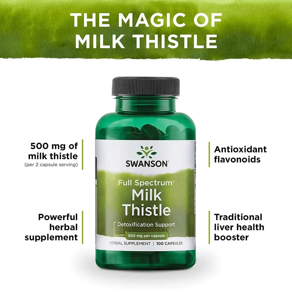 SWANSON FS Milk Thistle 500mg 100 capsule - immagine 4
