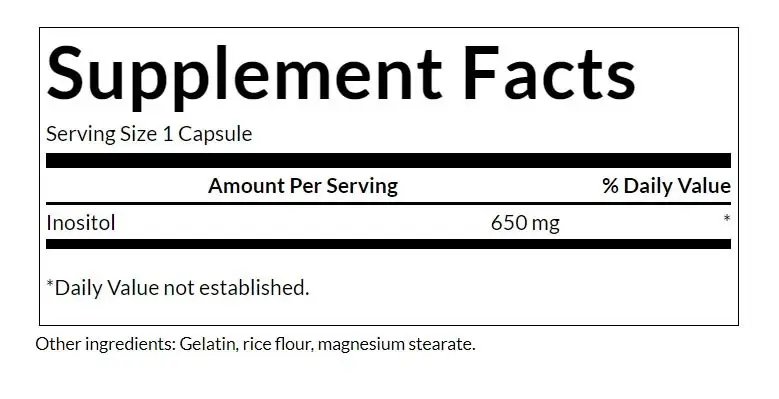 SWANSON Inositol 650mg - 100 Capsule - immagine 3