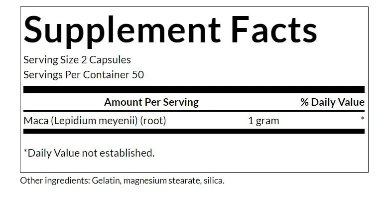 SWANSON Maca 500mg - 100 capsule - immagine 3