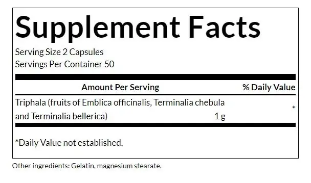 SWANSON Triphala 500mg - 100 capsule - immagine 2