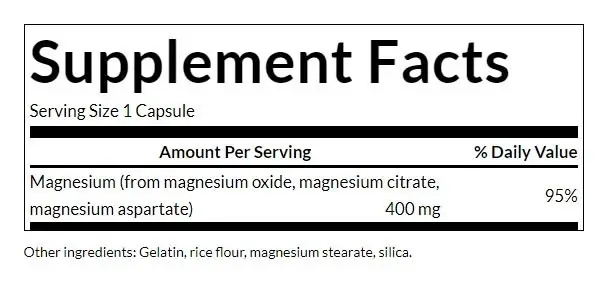 SWANSON Triple Magnesium Complex - 100 kaps - immagine 3