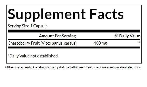 SWANSON Vitex (Chasteberry) 400mg 120 capsule - immagine 2