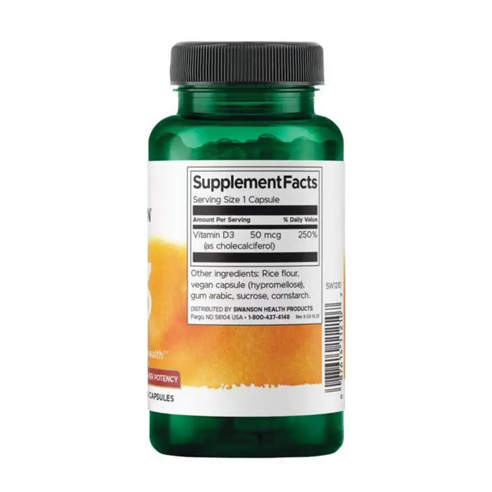 SWANSON Vitamina D-3 2000IU 250 capsule - immagine 4