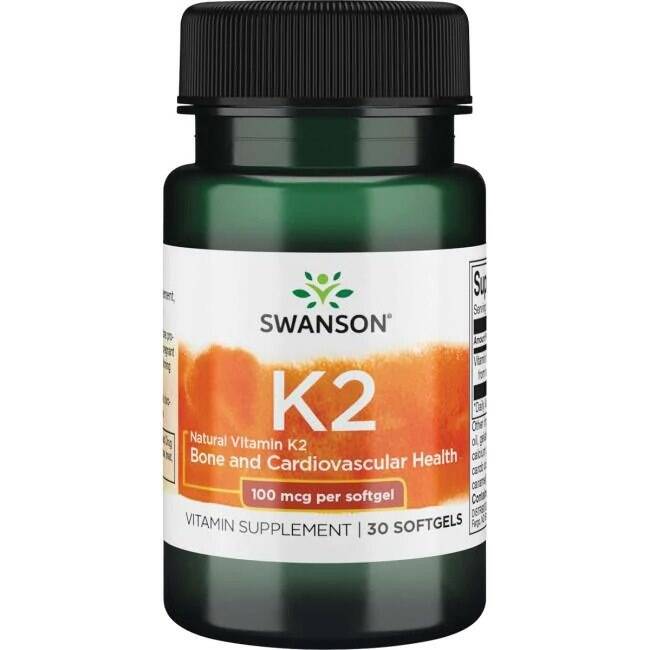 SWANSON Witamina K2 naturalna 100mcg30 kaps - Nuvalia