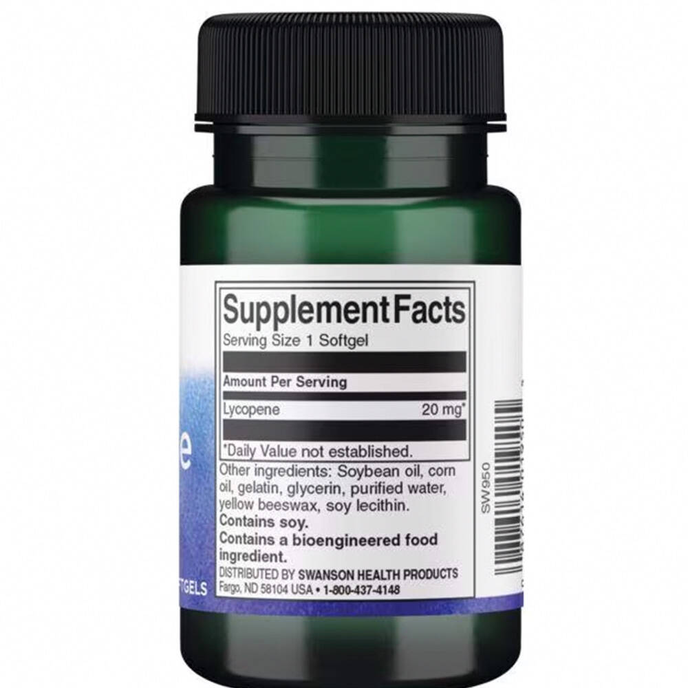 Swanson Lycopene 20mg 60 softgel - immagine 3