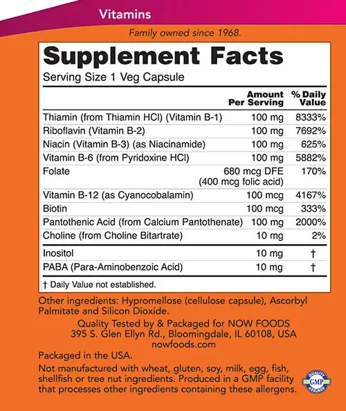 Vitamin B-100 – 250 vcaps - immagine 2