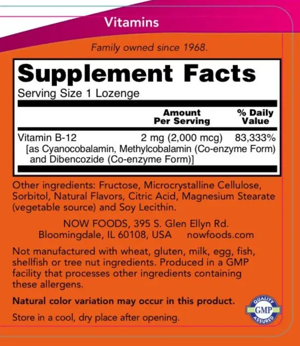 2000mcg - 100 lozenges - Nuvalia