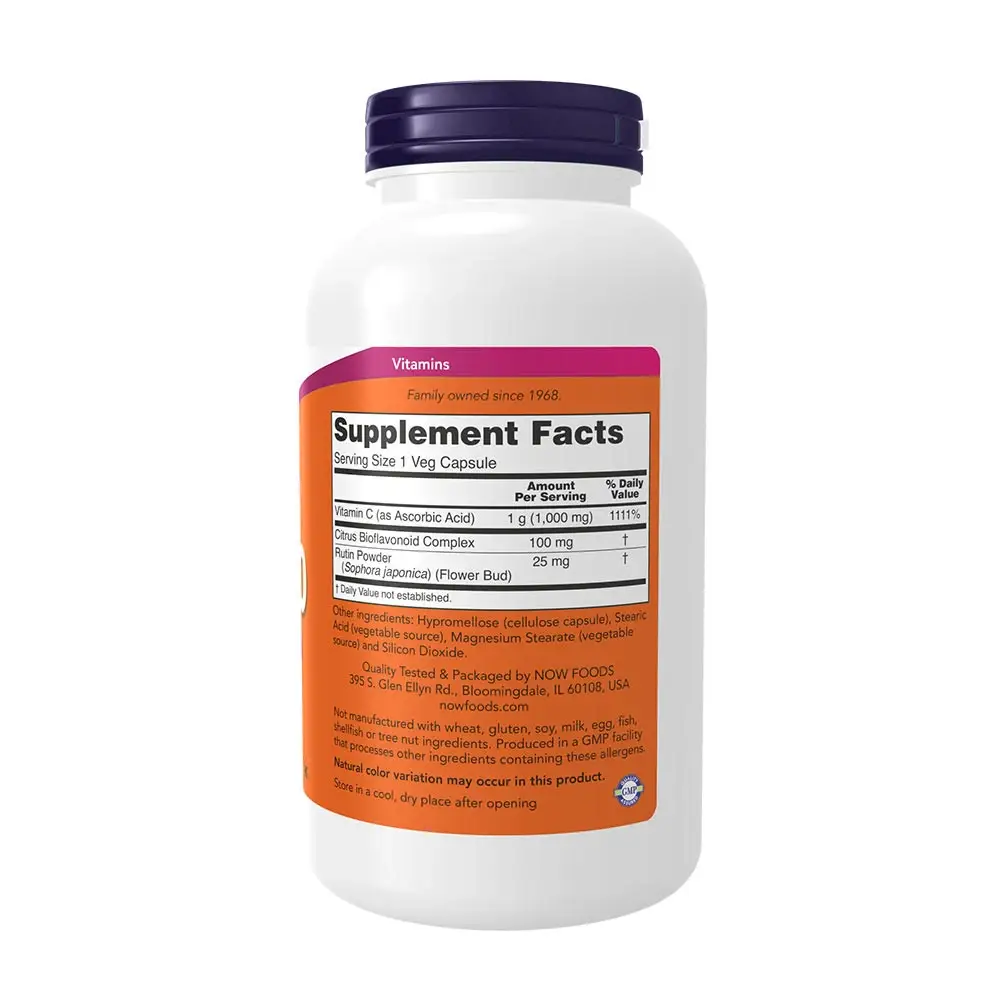 Vitamina C-1000 con 100mg Bioflavonoidi – 250 vcaps - immagine 2