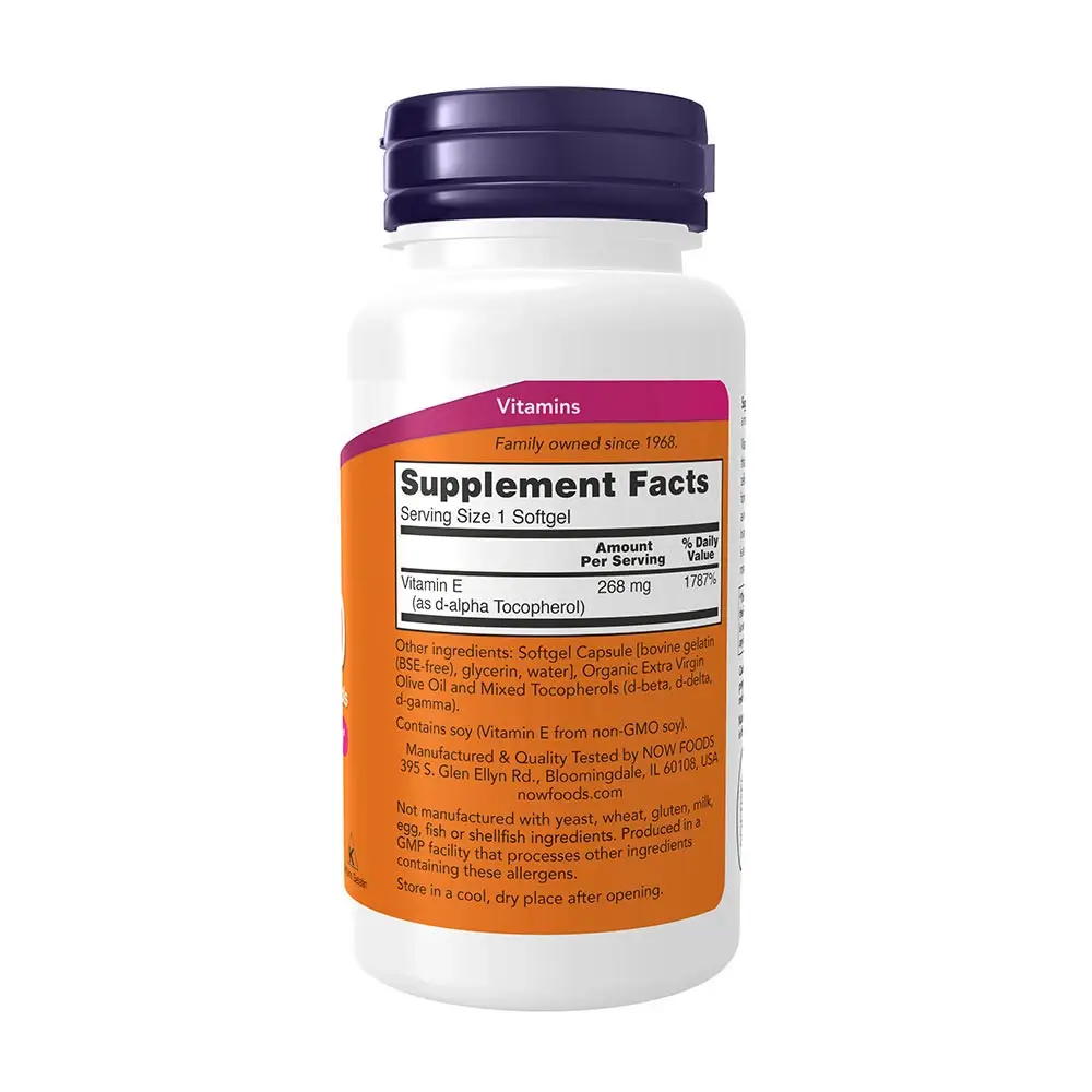 Vitamina E-400 – Naturale (Tocoferoli Misti) – 100 softgel - immagine 2