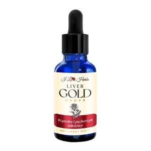 I LOVE HERRBS - LIVER Gold Drops WĄTROBA I PĘCHERZYK ŻÓŁCIOWY (50 ml) - Nuvalia