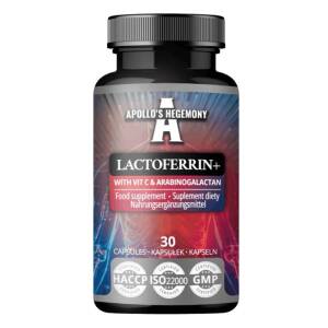 Lactoferrin+ with Vit C & Arabinogalactan - 30 caps - Nuvalia