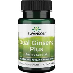 SWANSON Dual Ginseng Plus 60 kaps - Nuvalia